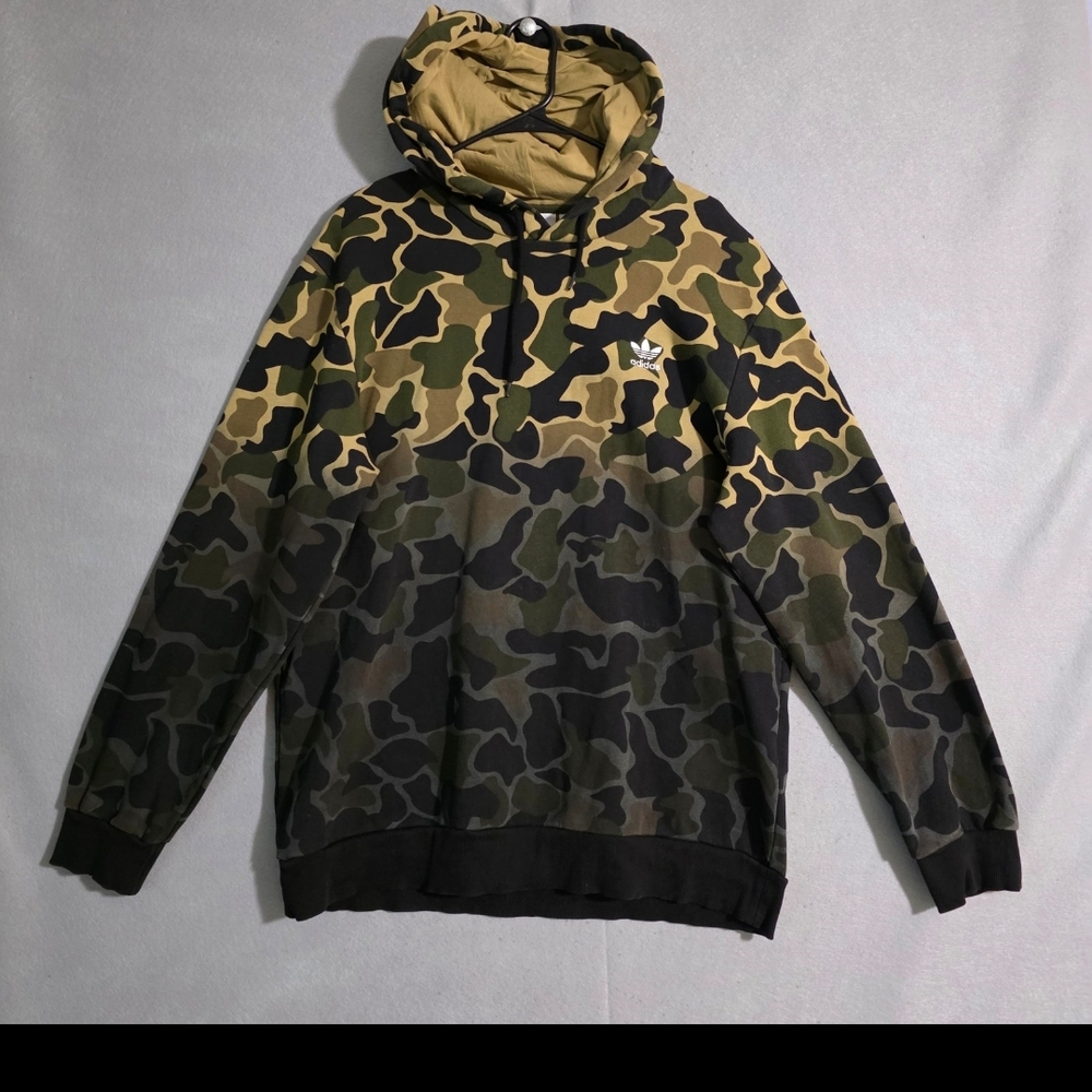 adidas Camo Hoodie - Olive and Black